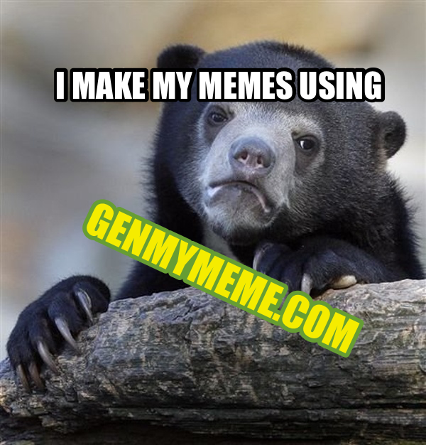 Confession Bear meme — I make my memes using Genmymeme.com