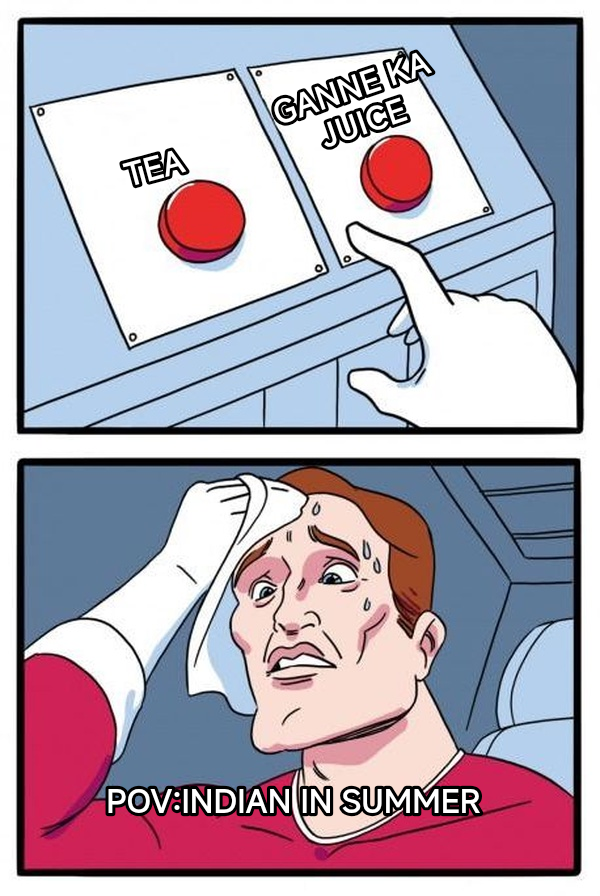 Daily Struggle meme — Tea POV:Indian in summer Ganne ka juice