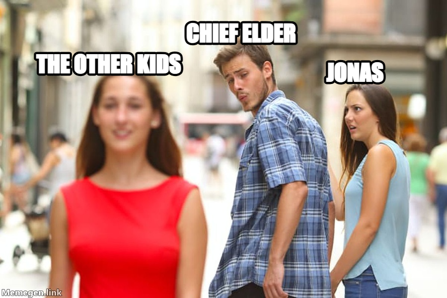Distracted Boyfriend meme — Chief elder The other kids Jonas