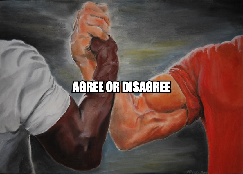Epic Handshake meme — agree or disagree